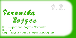 veronika mojzes business card